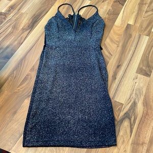 sparkly windsor lace back dress